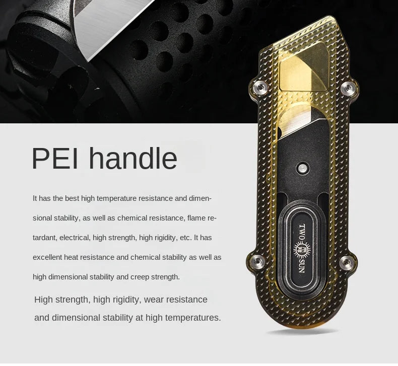 PioneerEDC Titanium Knife High Hardness Durable Box Cutter Multifunctional EDC Dismantle Express Industrial Small Art Knife