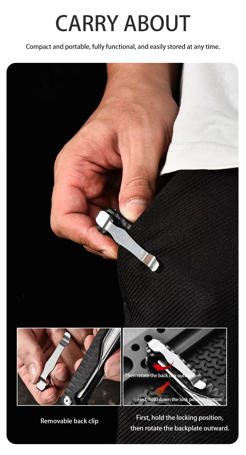 Outdoor DIY OEM G10 Handle Tactical Heavy Duty Camping Portable Defense Multifunctional EDC High Hardness Metal Knife