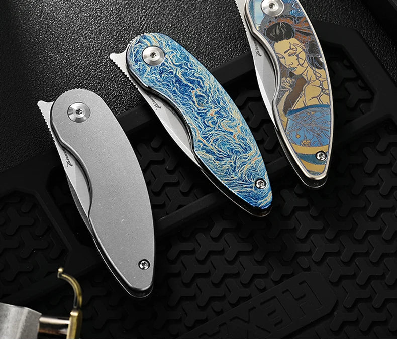 PioneerEDC Custom OEM M390 EDC Folding Knife with Gr5 Handle - Professional-Grade Mini Tool for Camping, Survival & OEM Projects