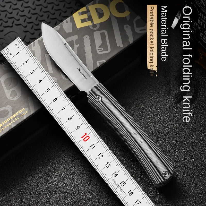 PioneerEDC Portable Camping Survival Self-Defense Folding Knife EDC G10 Handle 14C28N Blade Outdoor Multifunctional