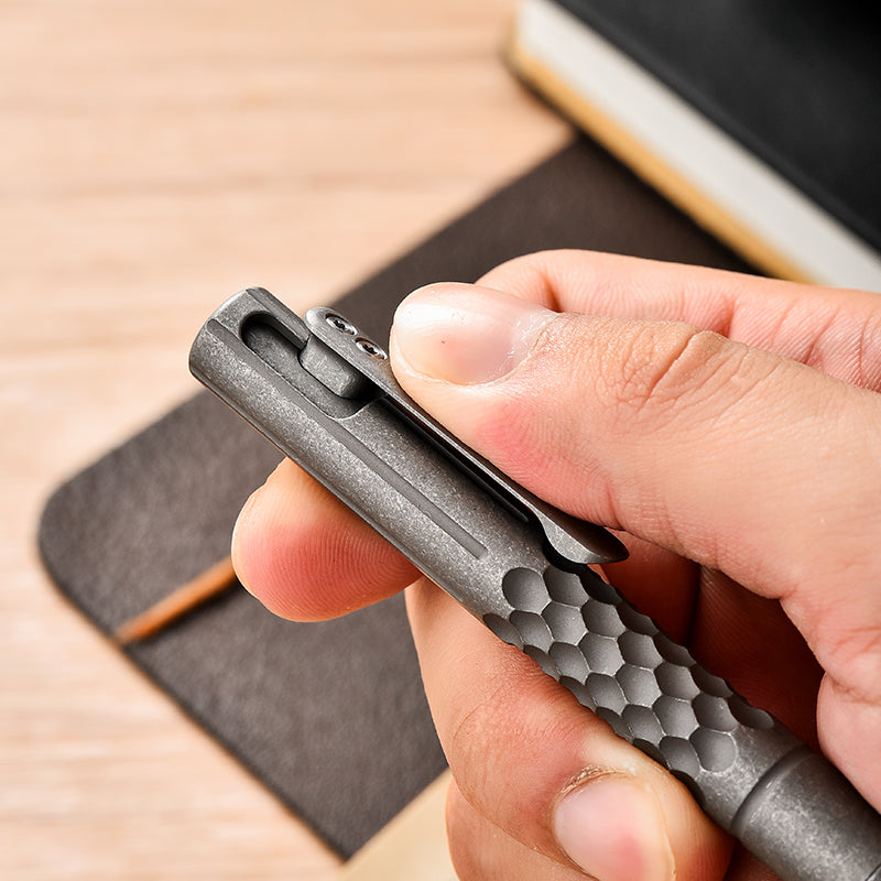 Titanium Alloy Tactical Pen PioneerEDC ZSB040  Stress Relief Bolt Pen Lightweight Premium Signature Business Pen