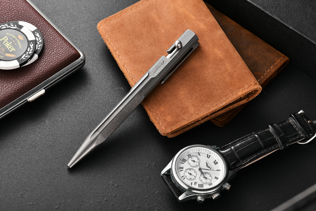 PioneerEDC Titanium Pen Multi-functional Lightweight Titanium Alloy Pen New Tactical Bolt Action Design