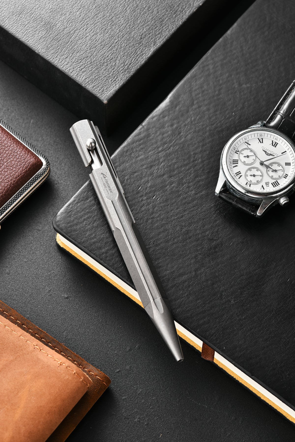 PioneerEDC Titanium Pen Multi-functional Lightweight Titanium Alloy Pen New Tactical Bolt Action Design