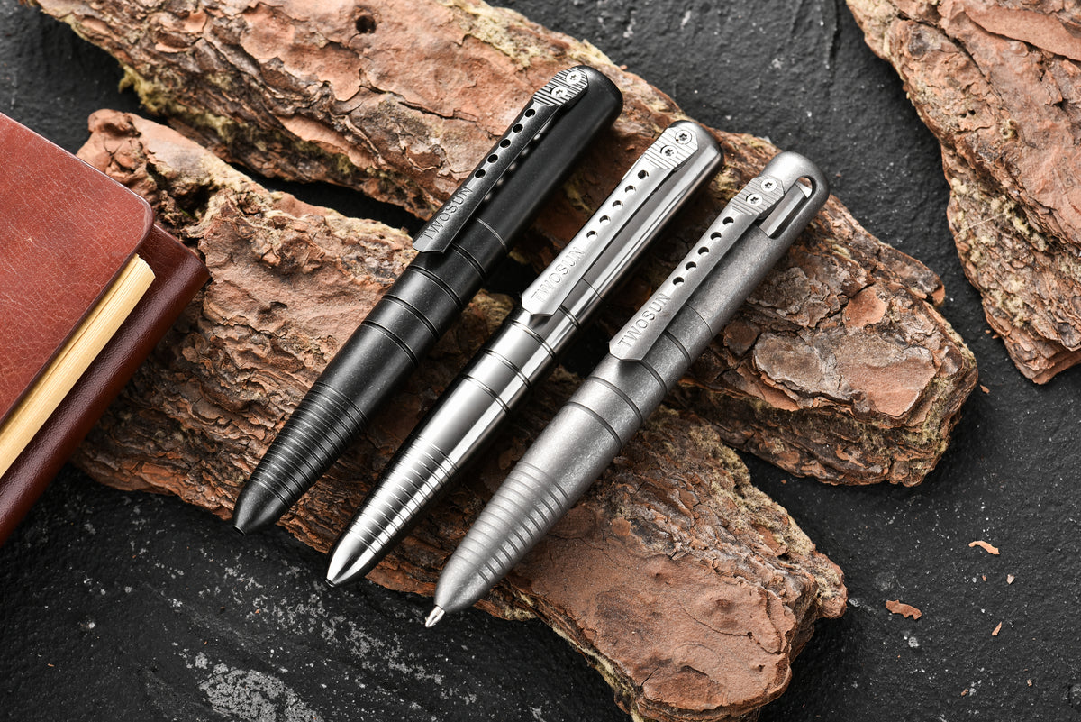 PioneerEDC Titanium Pen Portable Multitool Utility Pen Multifunctional Training Survival Pen for Camping & Hiking