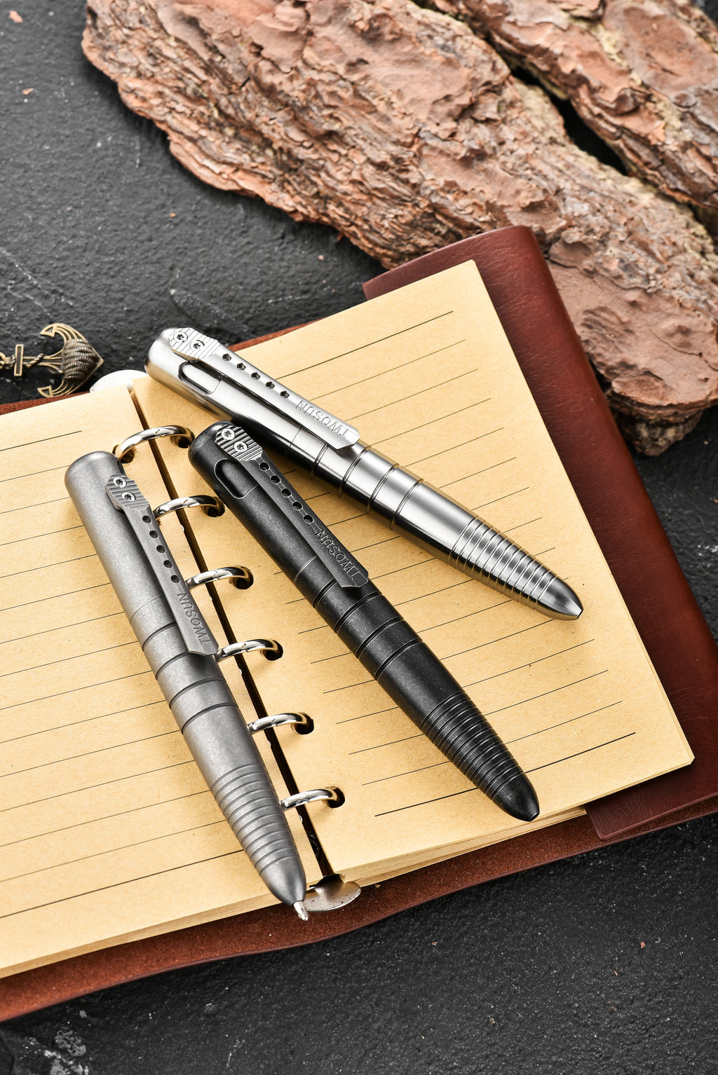 PioneerEDC Titanium Pen Portable Multitool Utility Pen Multifunctional Training Survival Pen for Camping & Hiking