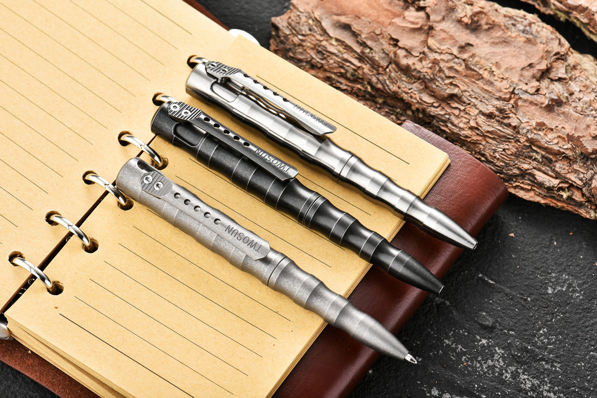 PioneerEDC Titanium Pen Factory Exclusive Direct Sale Matte Titanium Alloy Tactical Pen for Camping & Hiking Signature Pen