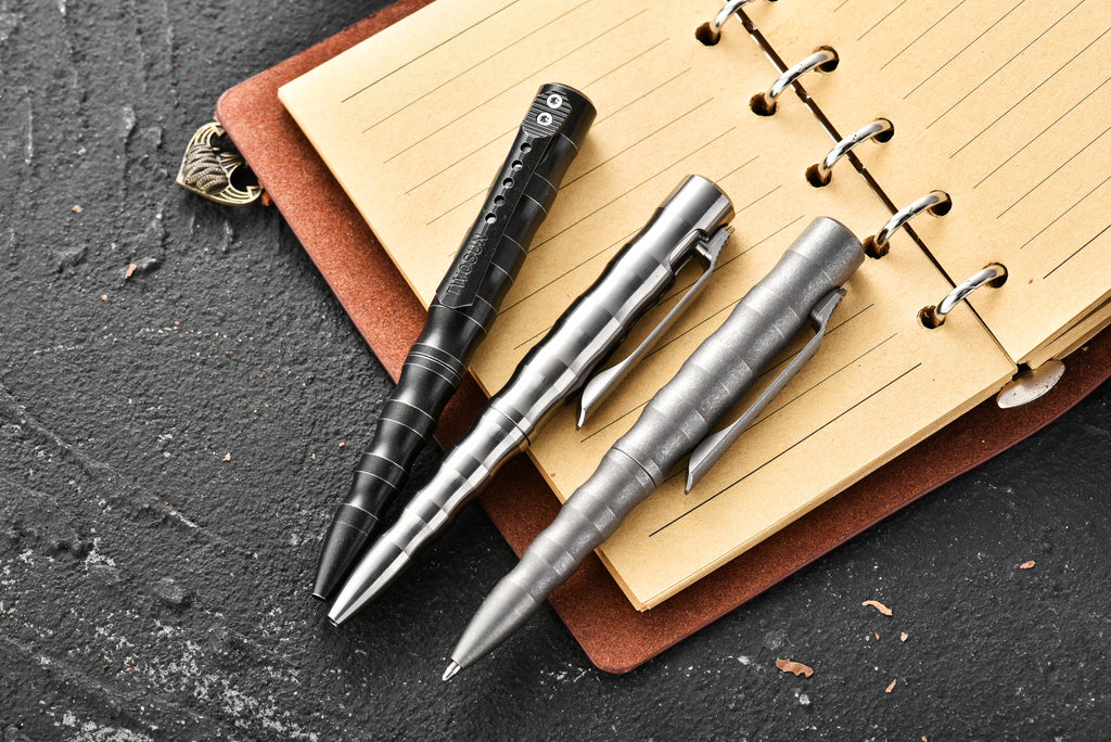 PioneerEDC Titanium Pen Factory Exclusive Direct Sale Matte Titanium Alloy Tactical Pen for Camping & Hiking Signature Pen