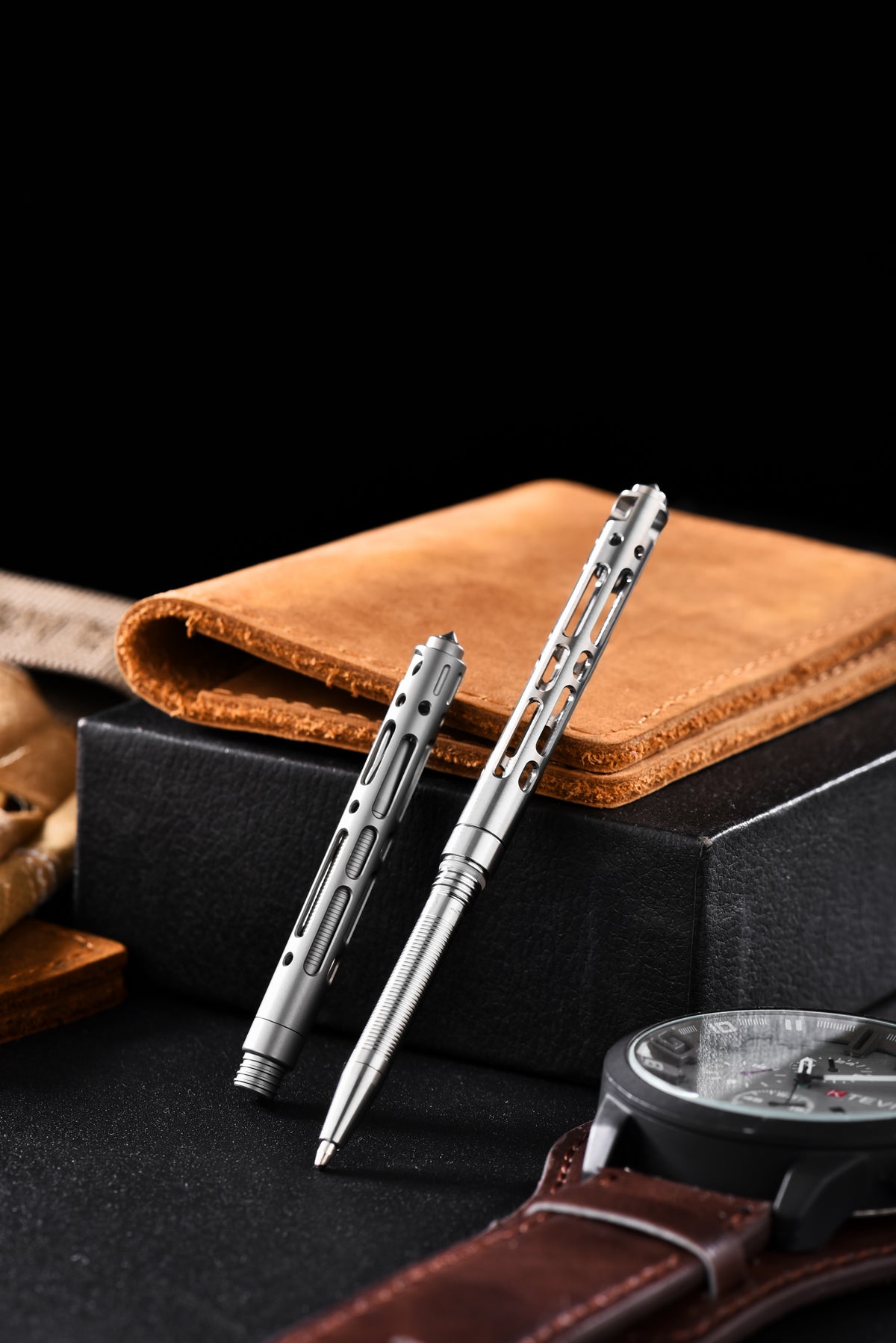 PioneerEDC Tactical Pen Factory Outlet Mini Titanium Alloy Tactical Pen Self-Defense Tool for Camping & Hiking Titanium EDC