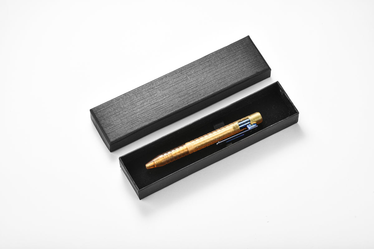PioneerEDC Titanium Alloy Tactical Pen Portable Signature Pen for Outdoor Hiking Fun Bolt-Action Switch Fountain Pen