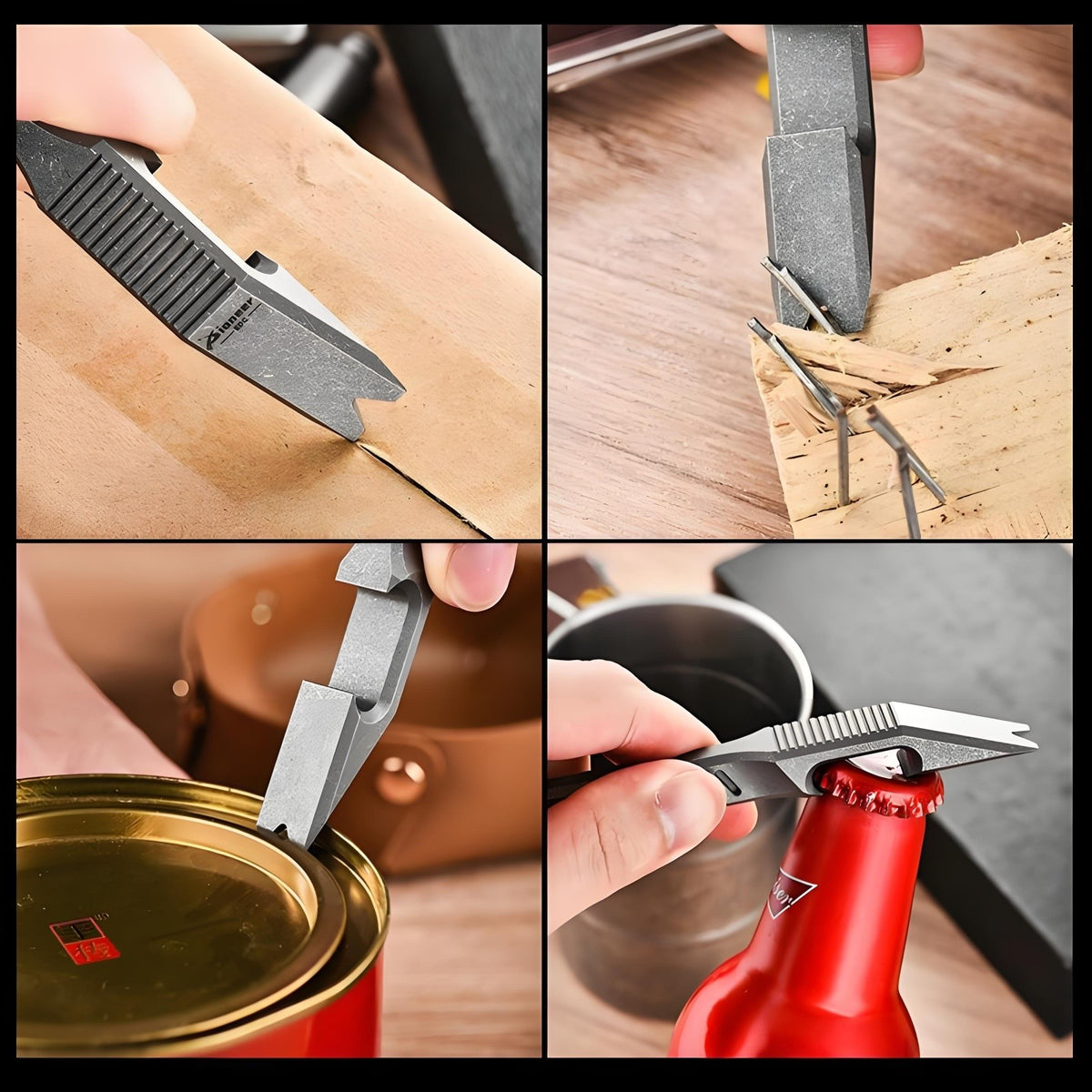 PioneerEDC  Titanium alloy EDC Pry Bar multi-tool bottle opener, outdoor pocket gear, portable