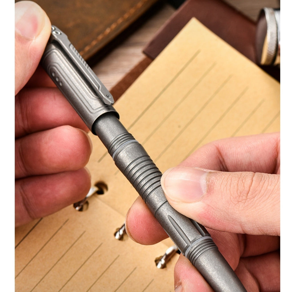 PioneerEDC Titanium alloy tactical ballpoint pen, EDC pocket signature pen, practical