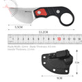 PioneerEDC Ringed Small Pocket Knife Fixed Blade Custom logo Knife 14C28N Steel Blade G10 Handle Self Defense Fixe Blade Knife